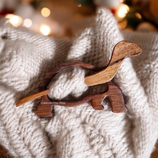 Tortoise Wooden Shawl Pin, Wood Brooch, Wood Scarf Pin, Women Gift, Baby girl gift,Eco friendly Accessory, Jewlery, animal, brooch