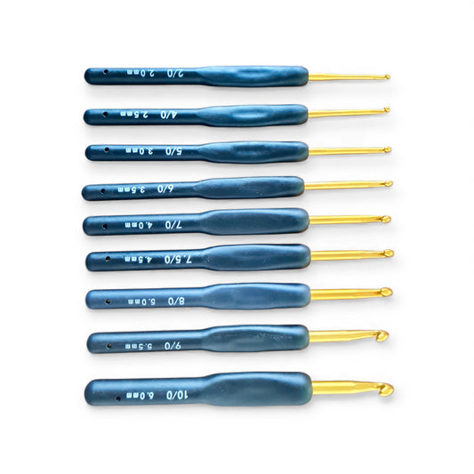 Set 9 Uncinetti Nero e Oro