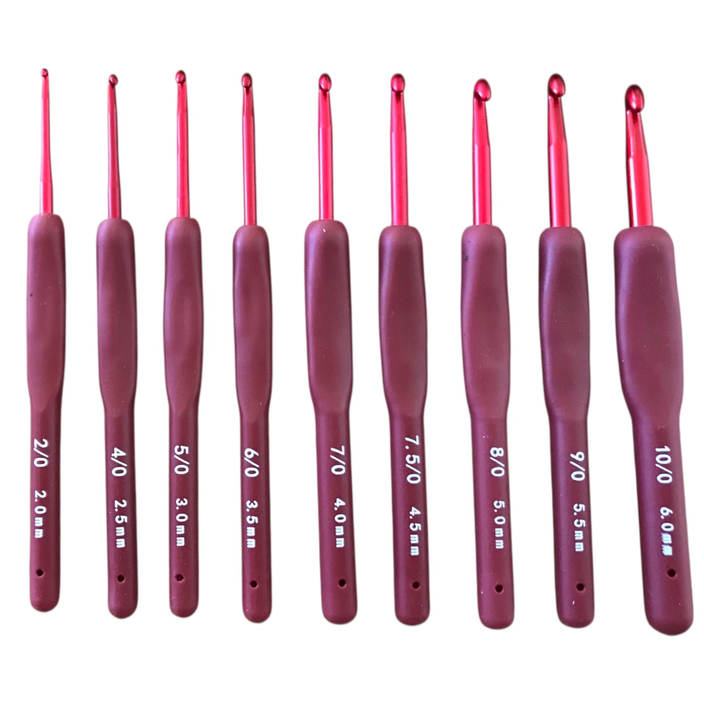 Set 9 Uncinetti Bordeaux