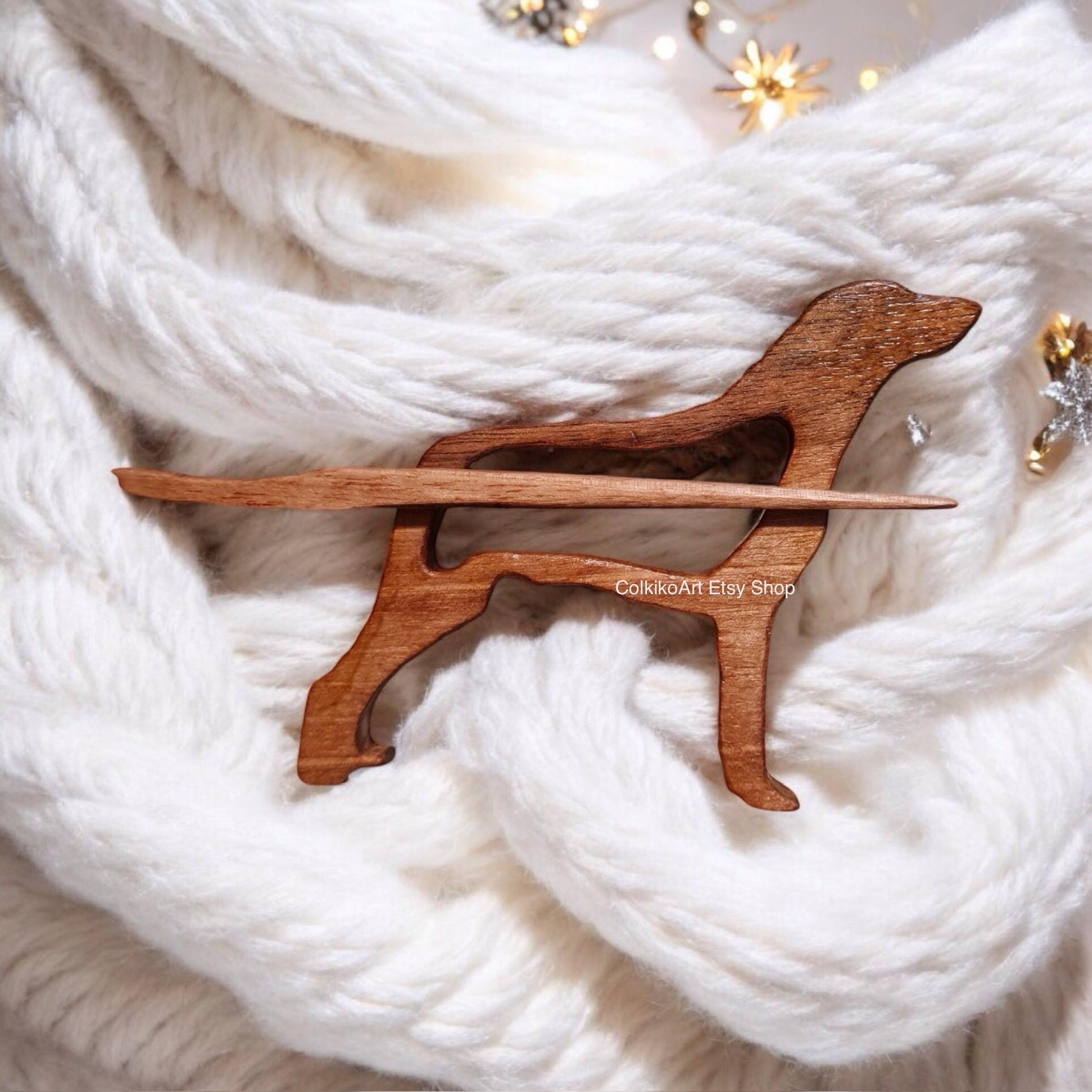 Curly Coated Retriver , Wooden Shawl Pin, Wood Brooch, Scarf Pin, Women Gift, Baby girl gift,Eco friendly Accessory, Jewlery, animal brooch