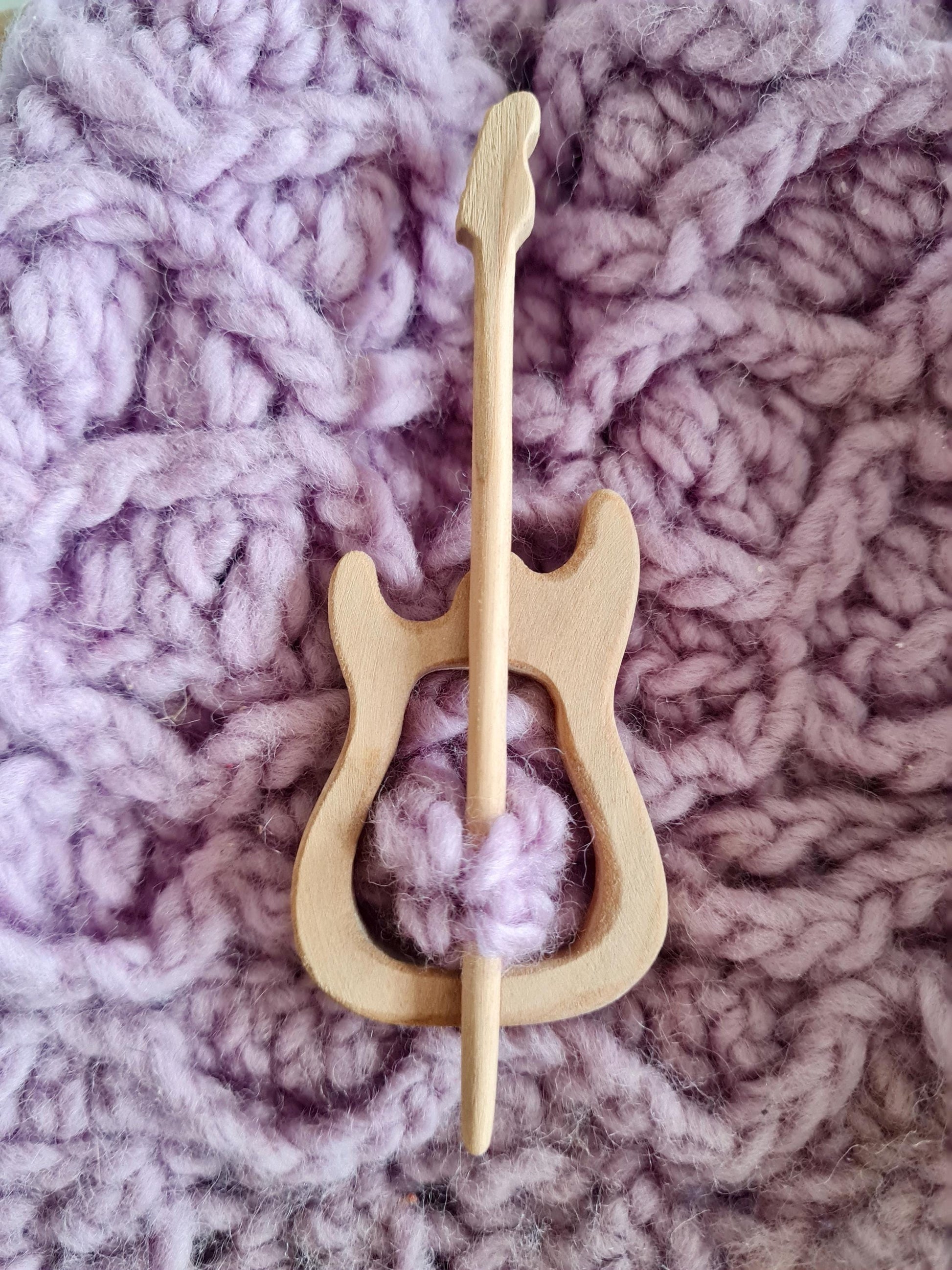 elettric guitar, music accessories, Wooden Shawl Pin, Wood Brooch, knitted Scarf Pin, Women Gift