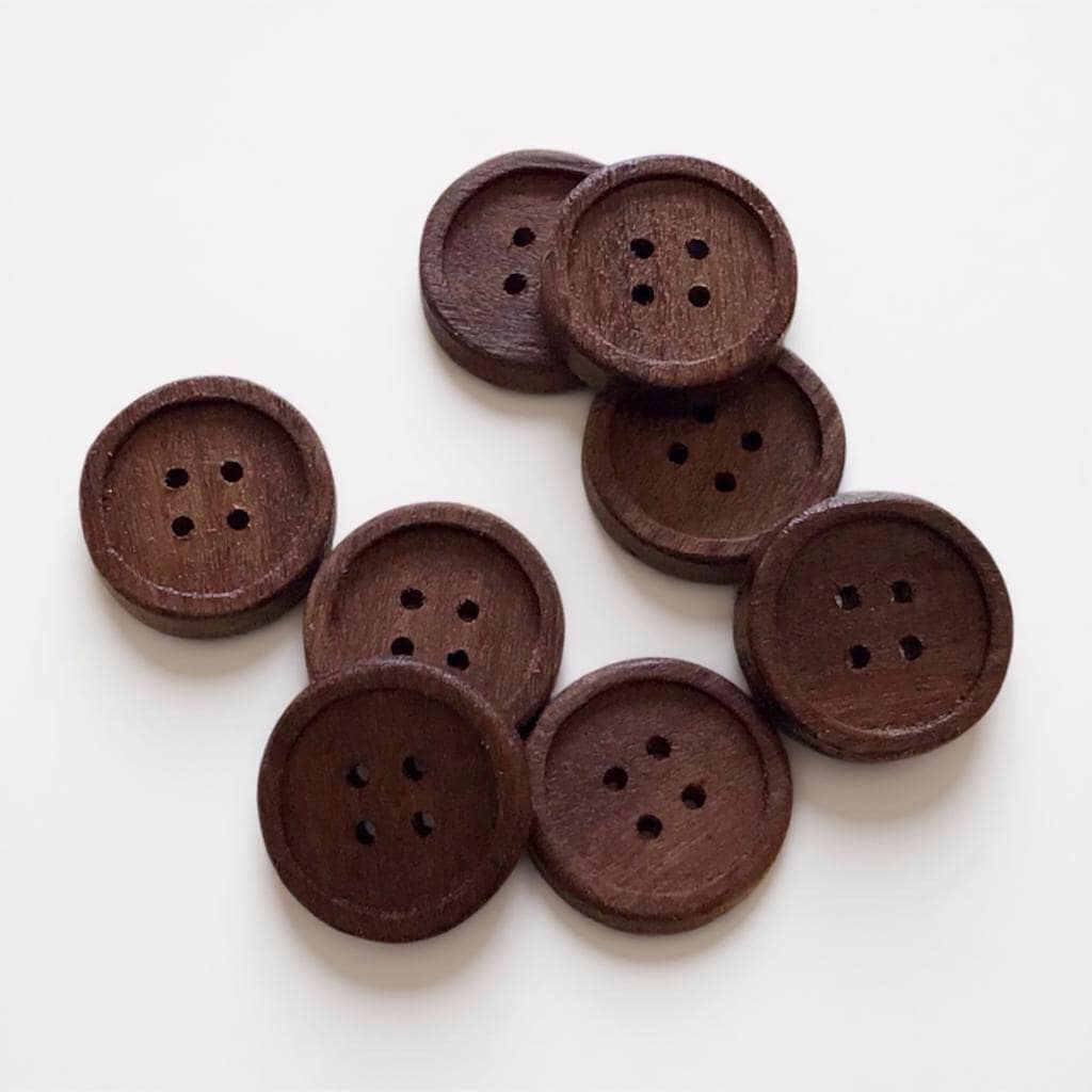 Multiple Handmade wooden buttons classic smal border