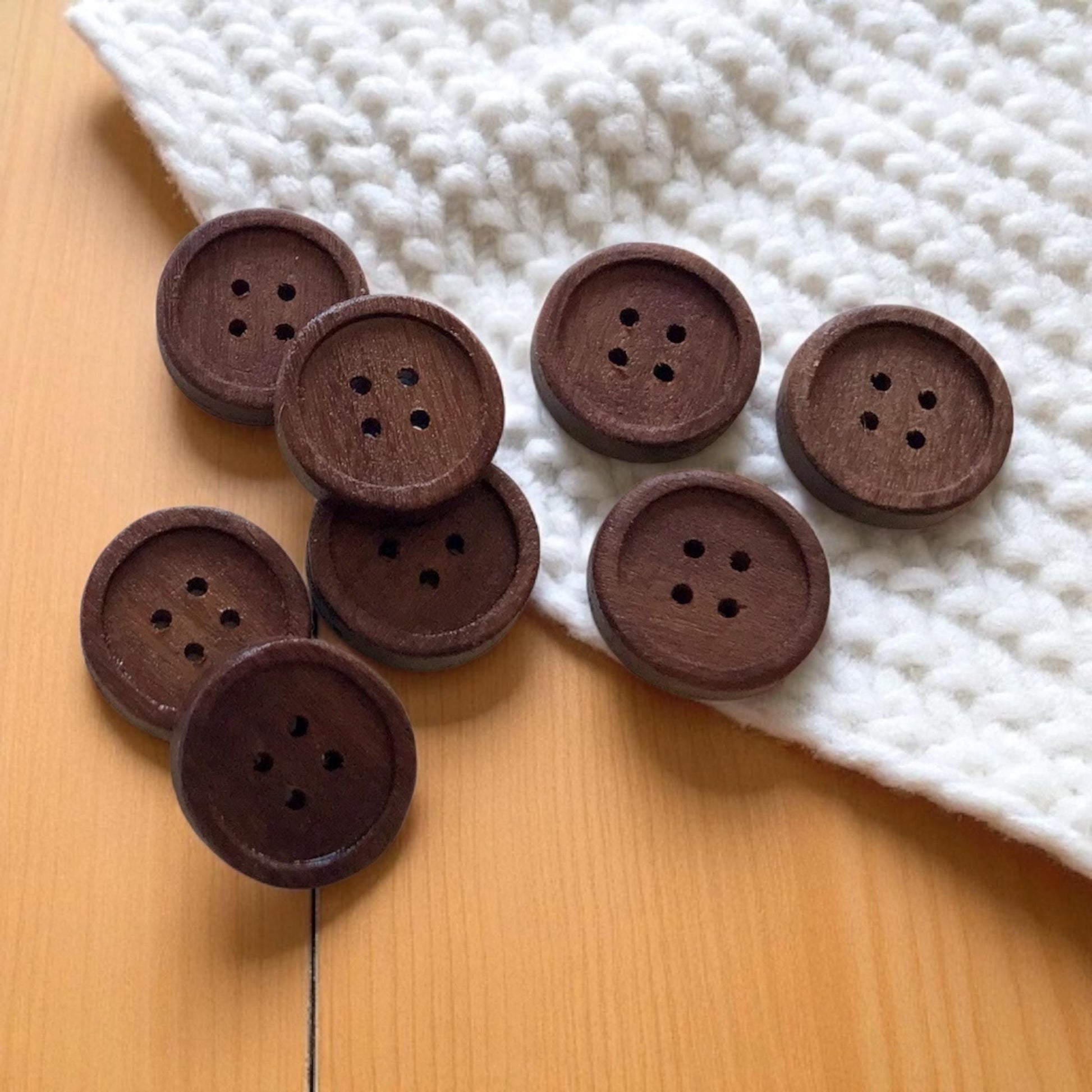 Multiple Handmade wooden buttons classic smal border