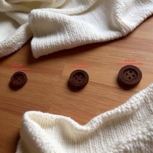 Multiple Handmade wooden buttons classic