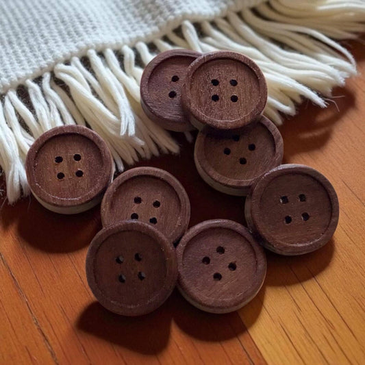 Multiple Handmade wooden buttons classic smal border